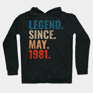 Legend since May 1981 Retro 1981 Hoodie